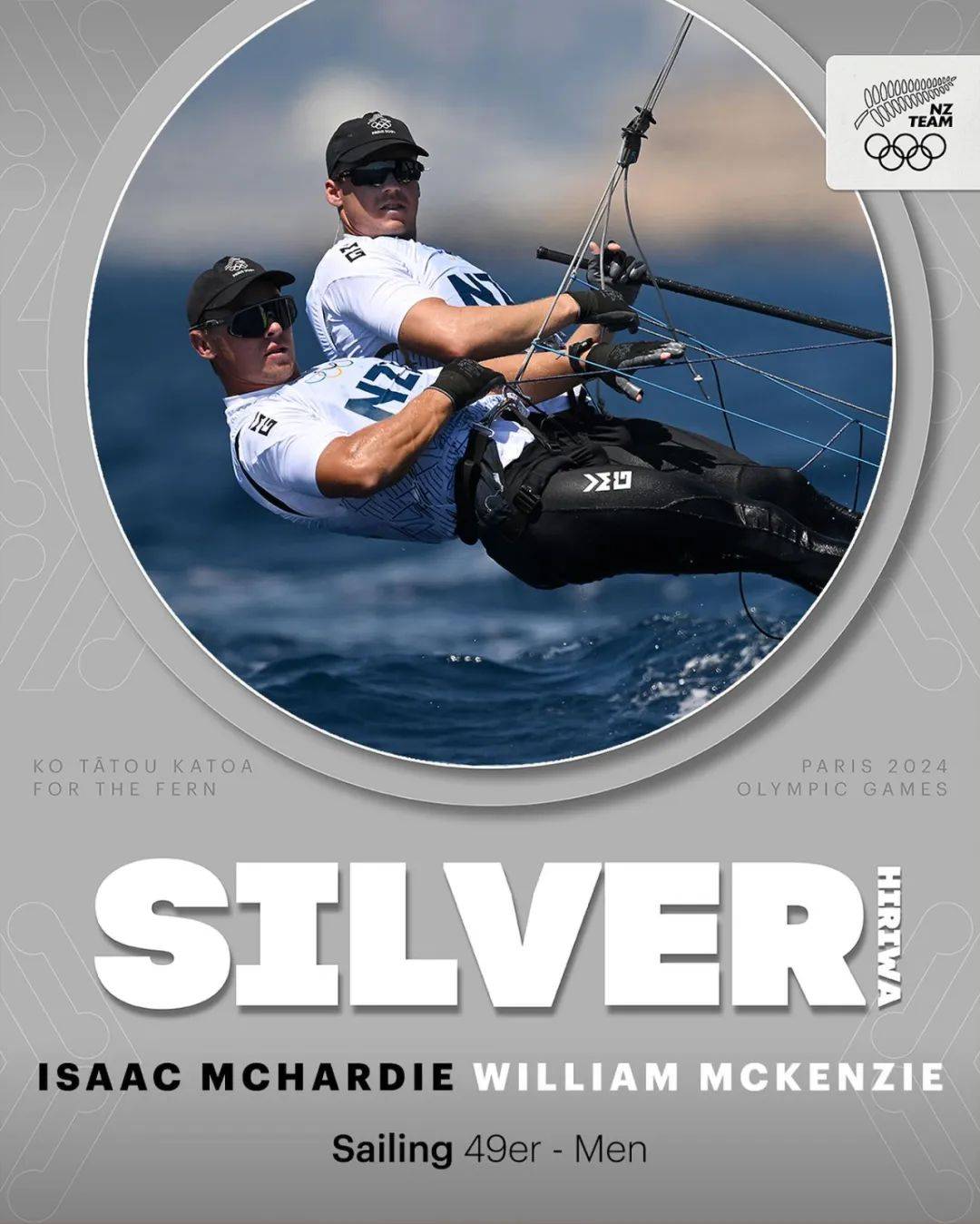 新西兰男子帆船选手勇夺银牌 新西兰男子帆船选手勇夺银牌